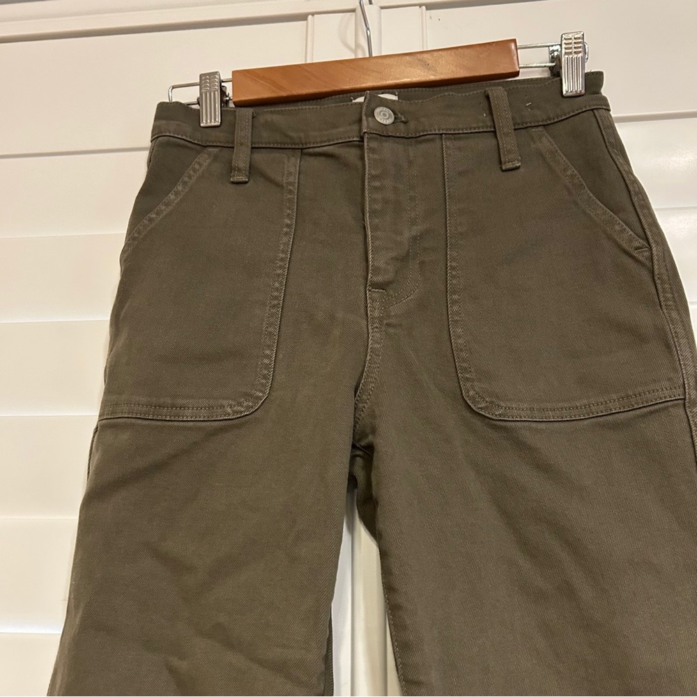 J Crew Straight Leg Pant Olive Green Size 25 - Picture 5 of 5